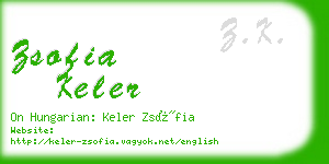 zsofia keler business card